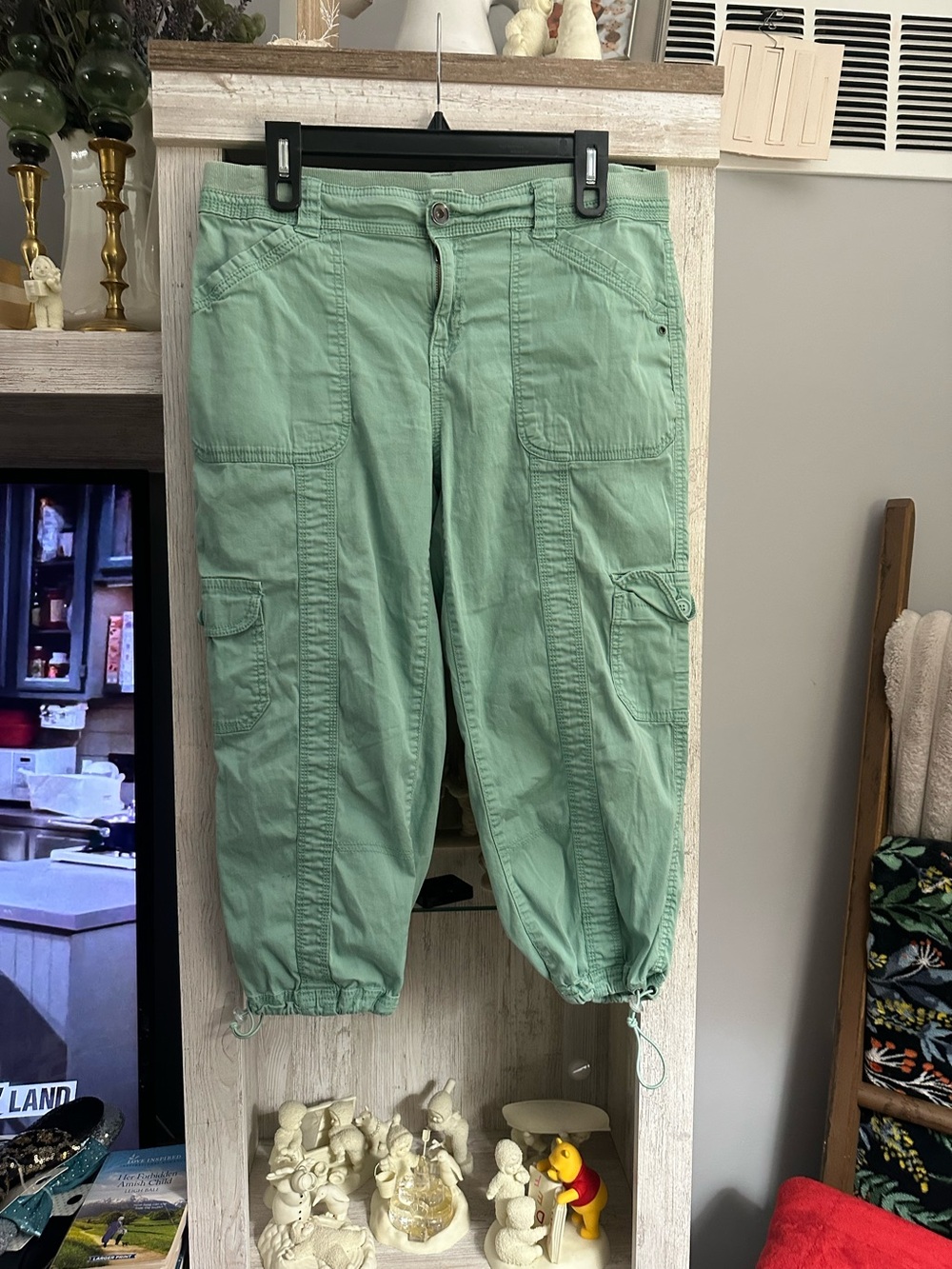 Style & Co. Mint Green Cropped Cargo Pants